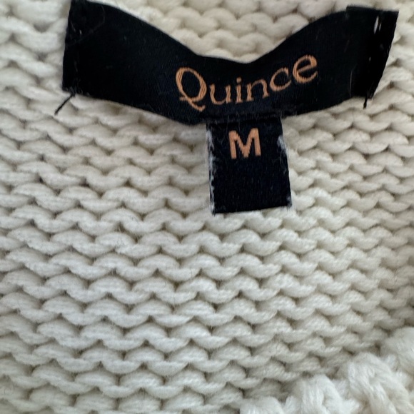 Quince Black and White Striped Crew Neck Sweater - Picture 3 of 4